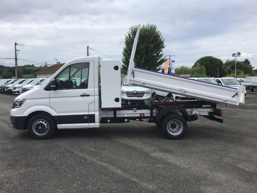 VOLKSWAGEN CRAFTER CHASSIS CABINE BENNE+COFFRE 50 PROP RJ L3 2.0 TDI 163 BUSINESS 3PL occasion